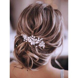 Wedding Hair Vine Pearl Bridal Headpiece Leaf Accessories for Women Girls